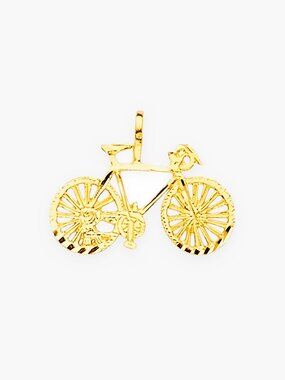 14k Solid Gold Bicycle Pendant Charm Cycling Gift By Tehrani Jewelry